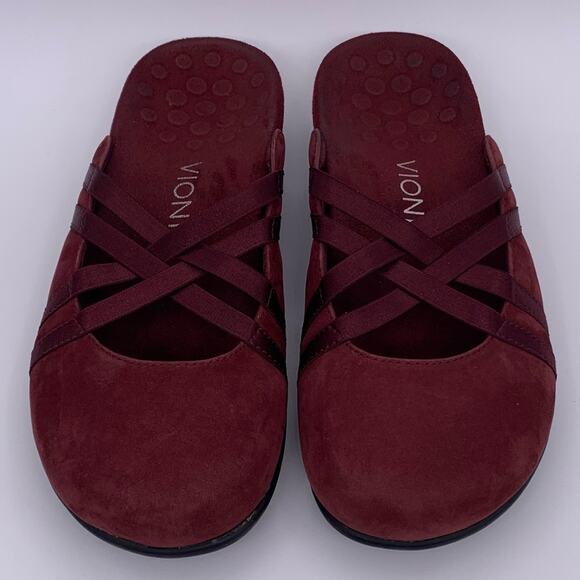 Vionic Claire Suede Slip On Mules Casual Flat Women Shoes  -  Size:   6 - Picture 5 of 14